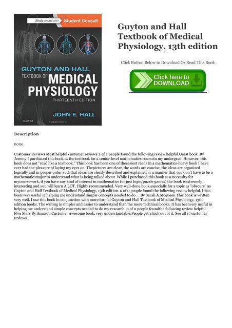 Guyton and hall textbook of medical physiology